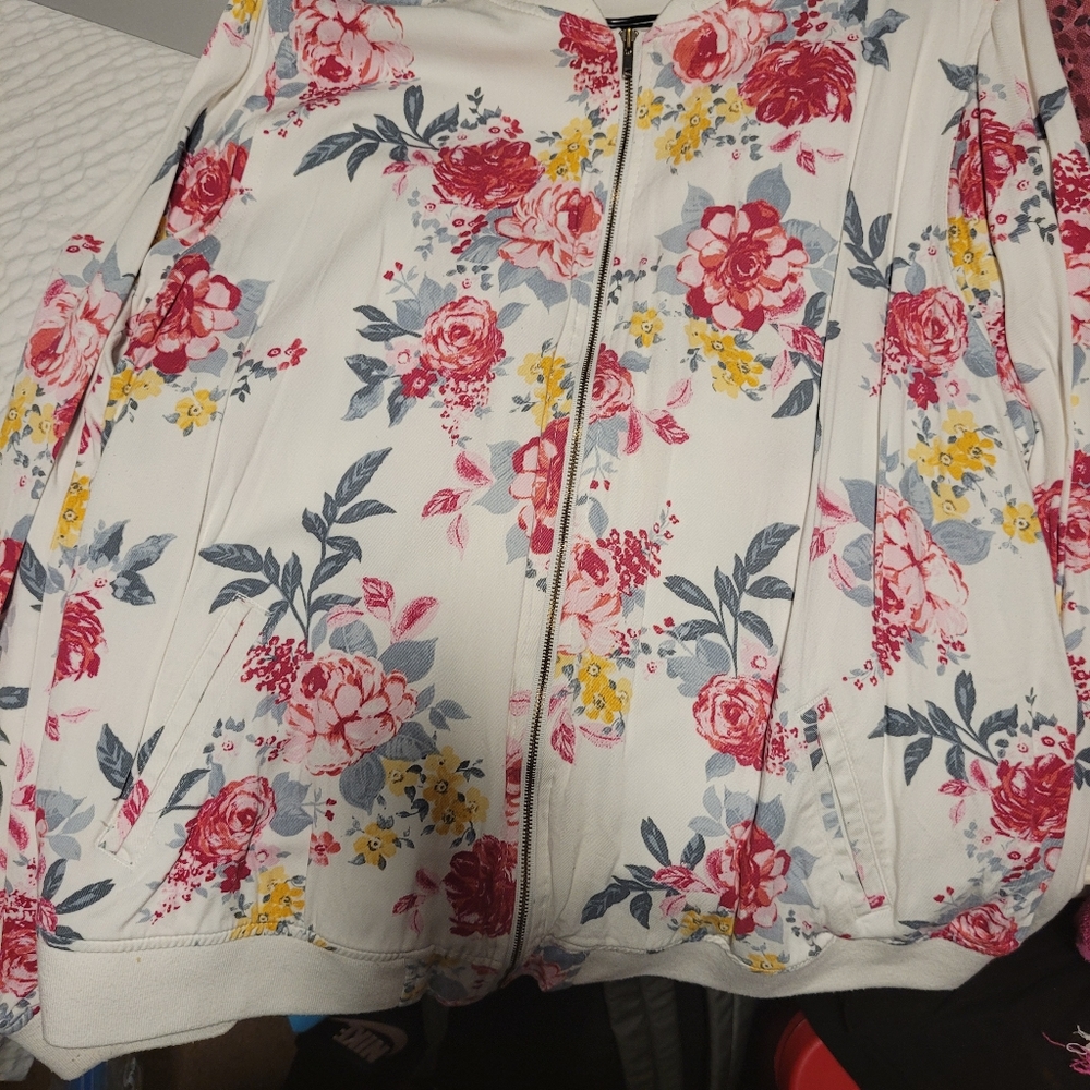 Torrid floral bomber jacket